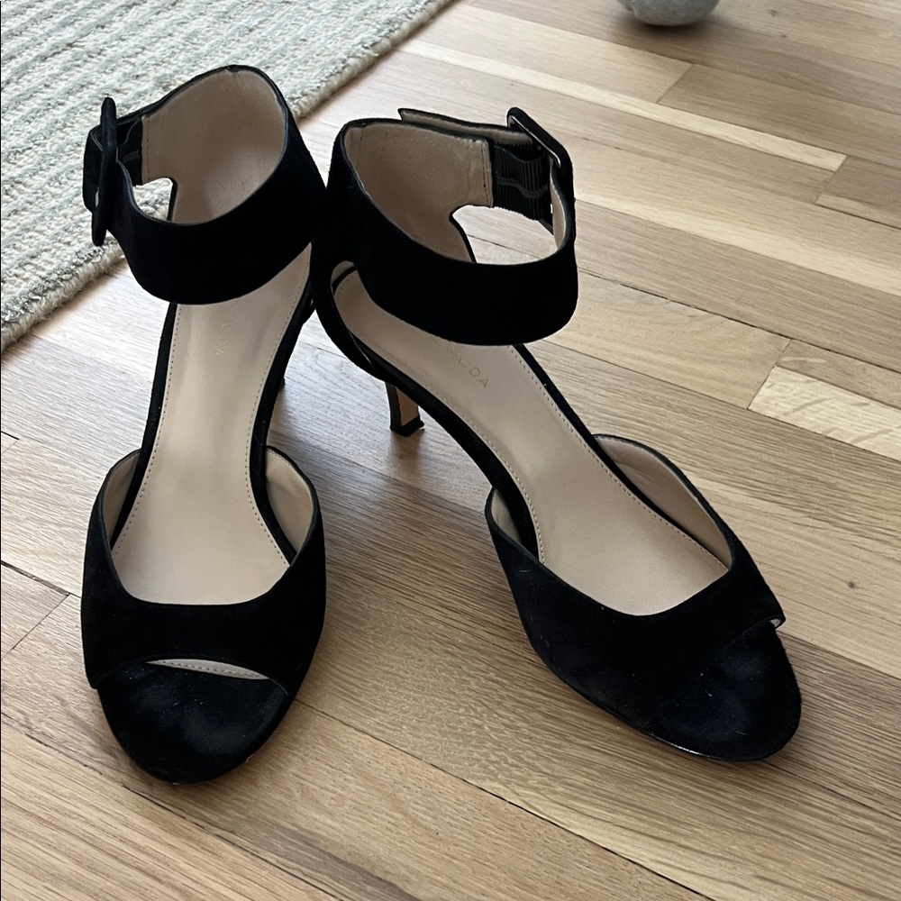 Pelle moda black suede heels 8